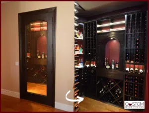 Barolo Door and Alder Wood Wine Racking
