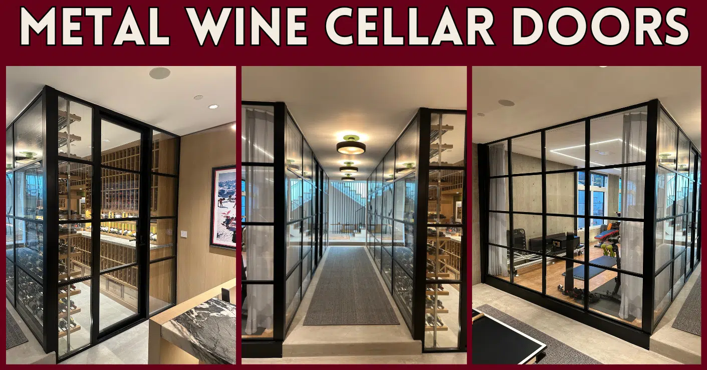Metal Wine Cellar Doors built by WIne Cellar Experts