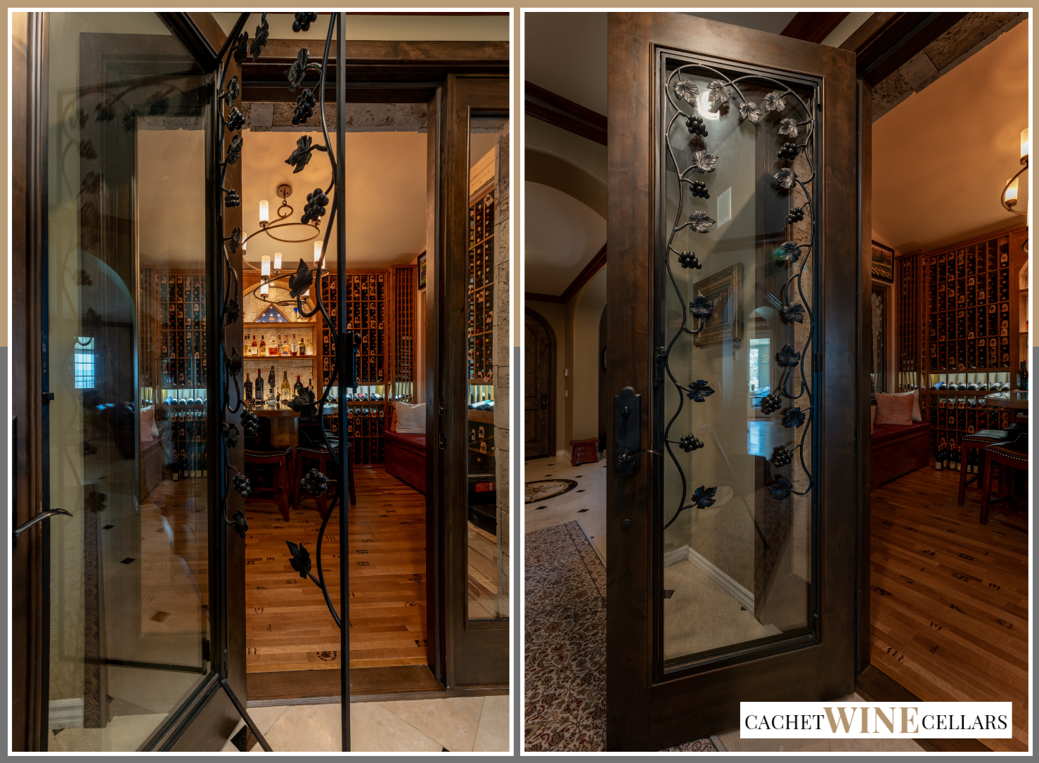 Grapevine-designed wine cellar door