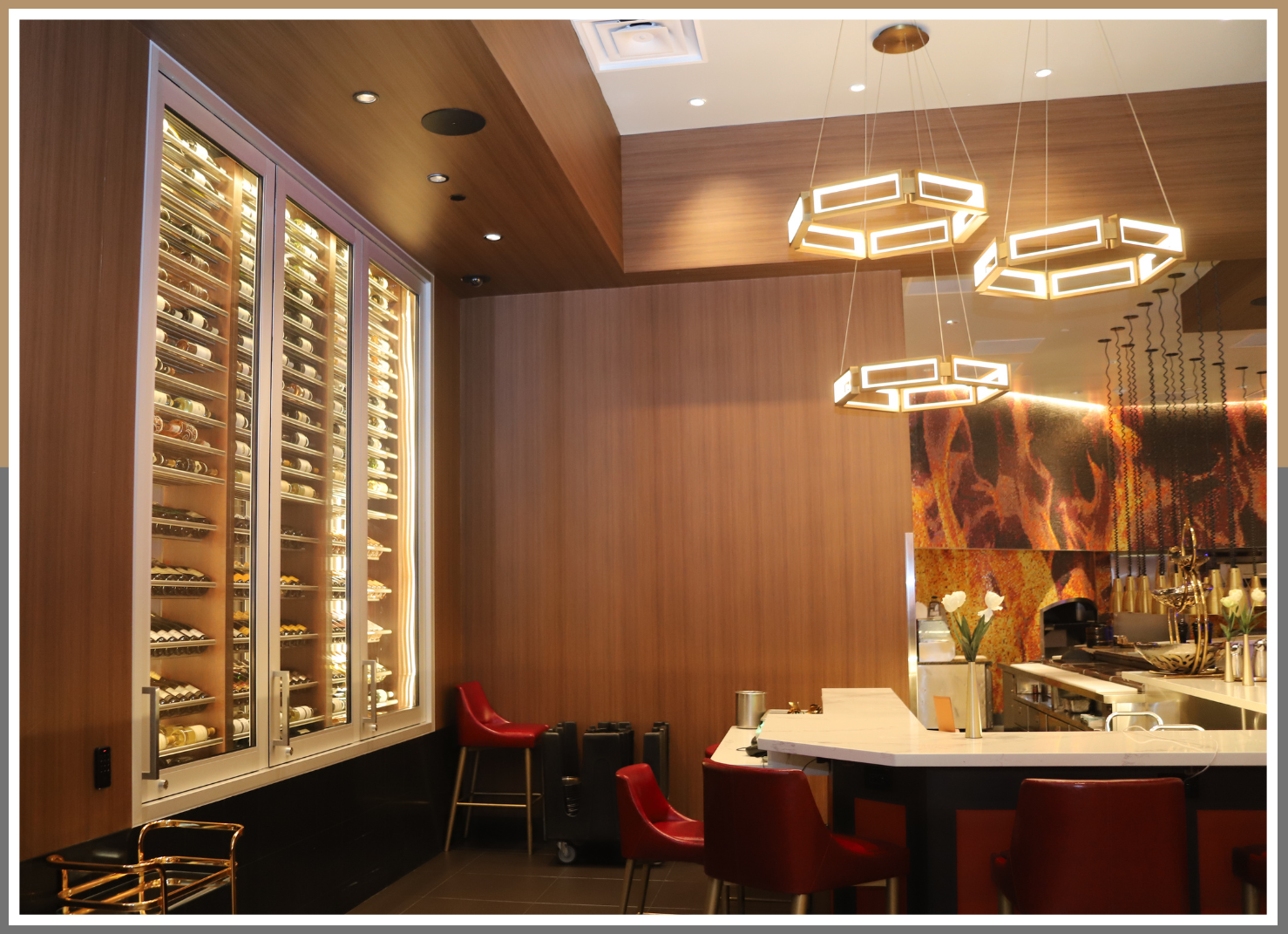 restaurant wine cellar with champagne room