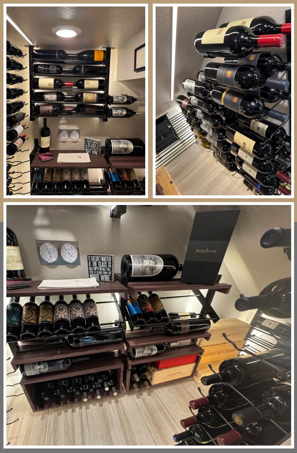 Take a look at this jaw-dropping glass wine cellar project by Cachet Wine Cellars! Small wine cellars in Anaheim Hills