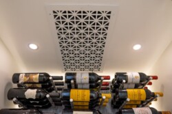 1 - Commercial Grade Refrigeration System for Residential Custom Wine Cellars Modern Small Wine Cellar in California