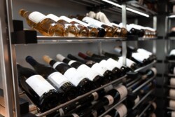 6 - Display Row Modern Home Wine Cellar Metal Rod Racking Display Row Modern Home Wine Cellar Metal Rod Racking