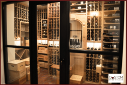 24 - Elegant Glass Wine Cellar Doors in California Elegant Glass Wine Cellar Doors in California