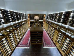 21- Luxurious Transitional Wine Cellars with Modern Wine Cellar Lighting Luxurious Transitional Wine Cellars with Modern Wine Cellar Lighting
