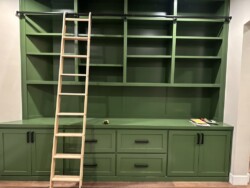 1 - Green Cabinet Transformed into Modern Wine Closet