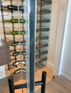 7 - Double-paned Tempered Glass Used in this Wine Cellar Door Double-paned Tempered Glass Used in this Wine Cellar Door