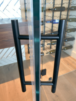 6 - Tempered Glass Wine Cellar Door Handle Tempered Glass Wine Cellar Door Handle