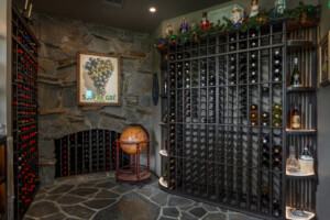 3 - Traditional Wooden Wine Racking System for Home Wine Cellar in Laguna Hills, CA